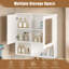 Armoire à pharmacie murale 30 "avec tablettes ouvertes, armoire de salle de bain moderne avec miroir, armoire à miroir-1032411117