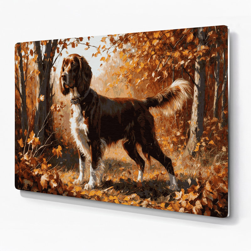 Dogs Irish Setter Black Metal Wall Art, 11" H x 14" W