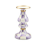 Violet Check Pillar Candlestick
