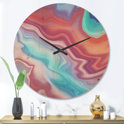 Abstract Marbled - Modern Wood Wall Clock