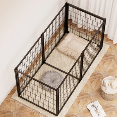 Cage pour chien avec structure en métal et couvercle supérieur résistant aux fuites