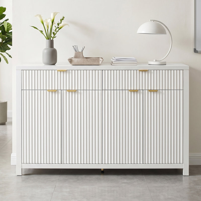 47.2'' Wide 2 - Drawer Office Storage Cabinets Credenza, White