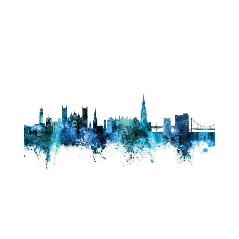 Exeter, England Skyline by Michael Tompsett - Wrapped Canvas Gallery-Wrapped Canvas Giclée, 20.32 cm H x 30.48 cm W