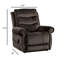 Fauteuil relevable de style transitionnel gris foncé