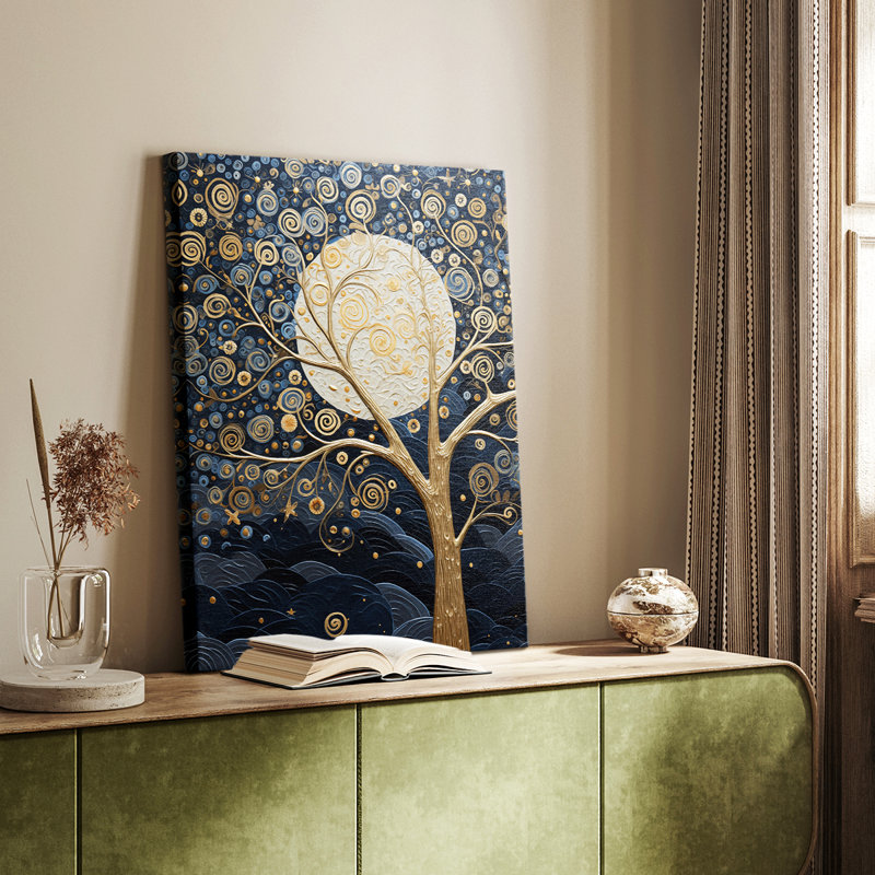 Paysages série CCIV - Toile tendue avec châssis de qualité supérieure - Prêt à être accroché, H 18 po x l 12 po