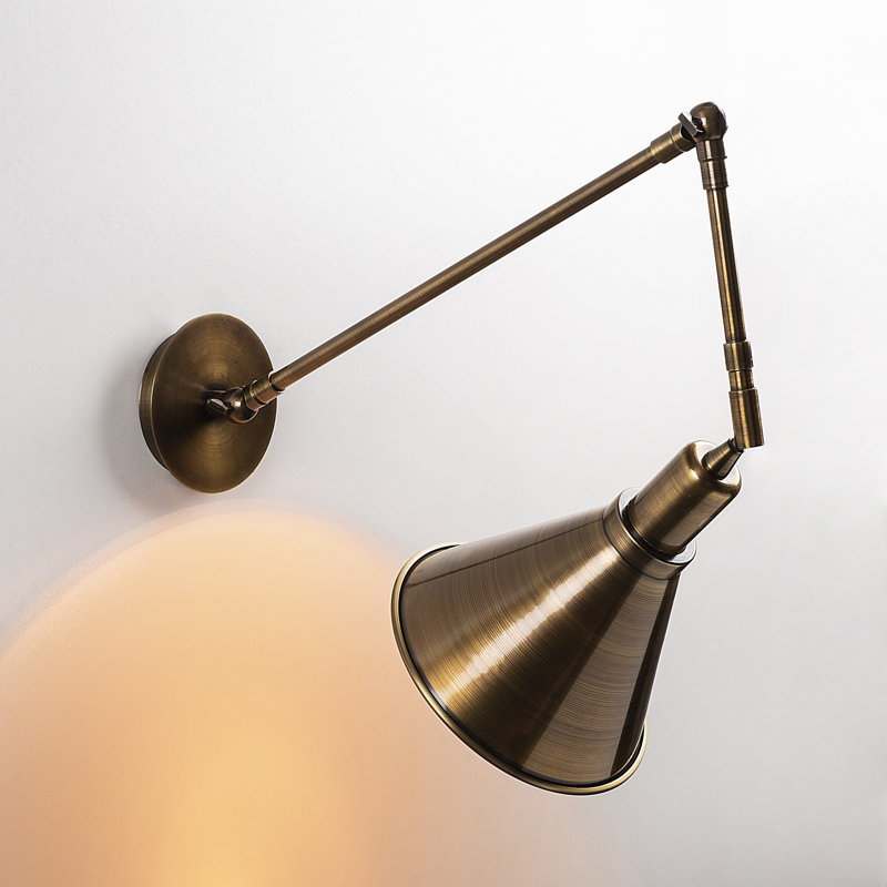 Lampe murale de style scandinave, couleur rétro, corps en métal, 20 cm (7,9 po) de diamètre x 56 cm (22 po) de hauteur | Douille E27, 40 W maximum | Homologué IP20, conception moderne pour le salon, la chambre à coucher et la décoration intérieure
