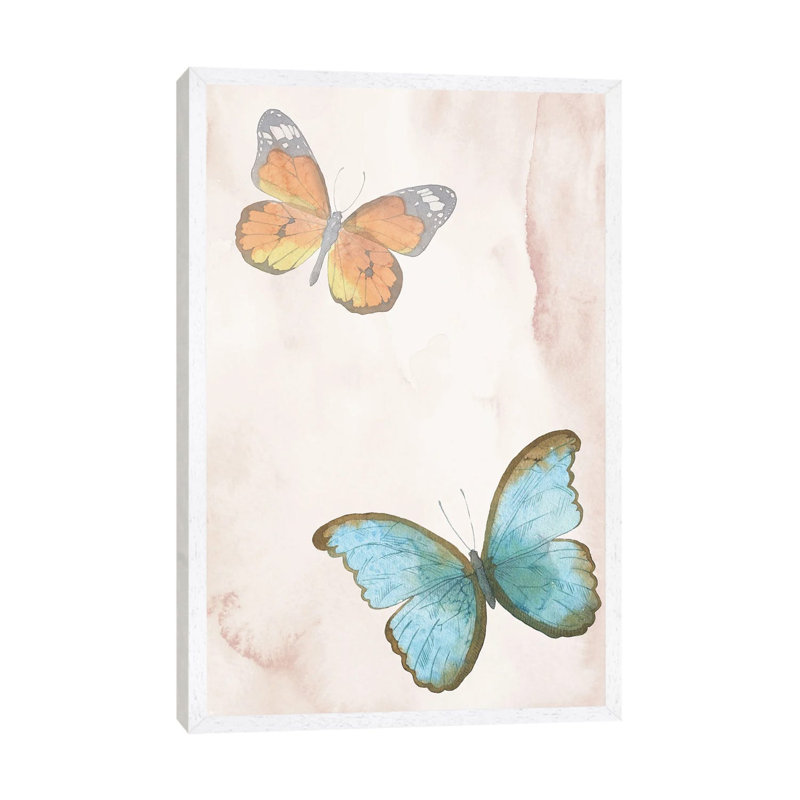 Butterflies Exotic by Pixy Paper - Gallery-Wrapped Canvas Giclée on Canvas, 66.04 cm H x 45.72 cm W, White Floater Framed