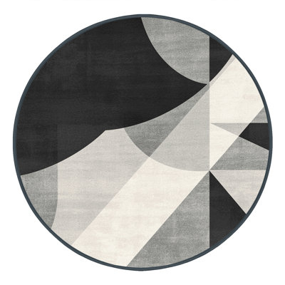 Tapis gris moderne et contemporain lavable à la machine Bensonhurst