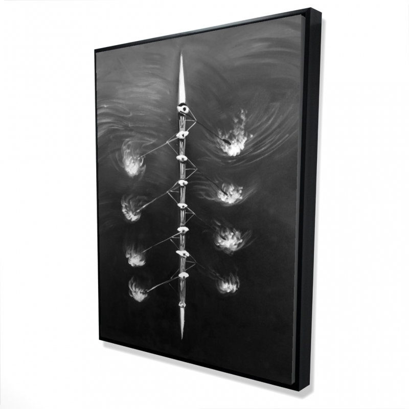 Rowing boat race - 36"x48" Framed canvas