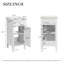 Ensemble de meuble-lavabo sur pied 16 po avec lavabo en céramique, ensemble de meuble-lavabo simple autoportant avec porte à fermeture douce, tablette réglable, style français-126232822