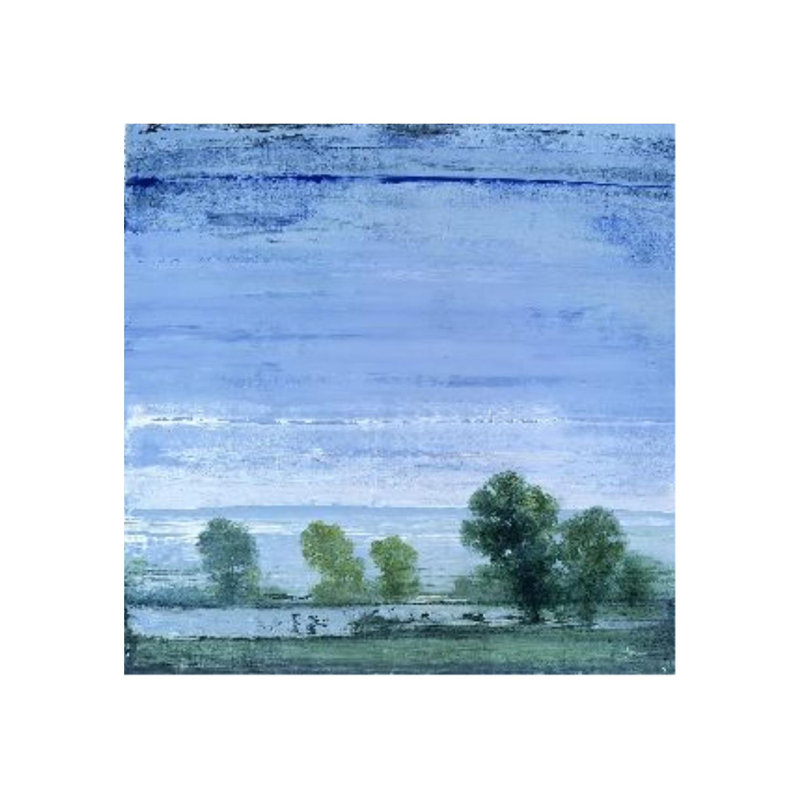 " Blue Meadow II " by Chelsea Art Studio, Image Brush Gel, 36" H x 36" W