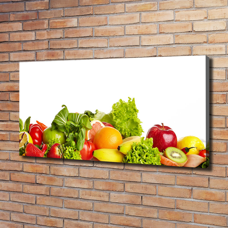 Fruits and Vegetables 1 Piece Wrapped Canvas Wall Art