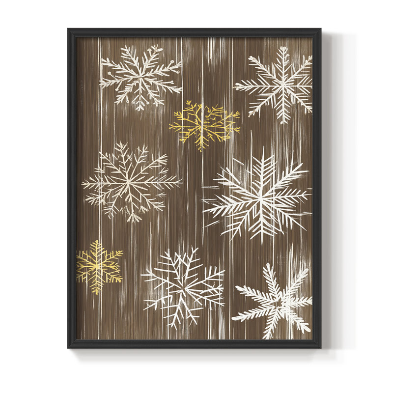 Reproduction d'art encadrée «Christmas Holiday» - bois massif, H 11 po x l 9 po, Noir, noir, noir, noir