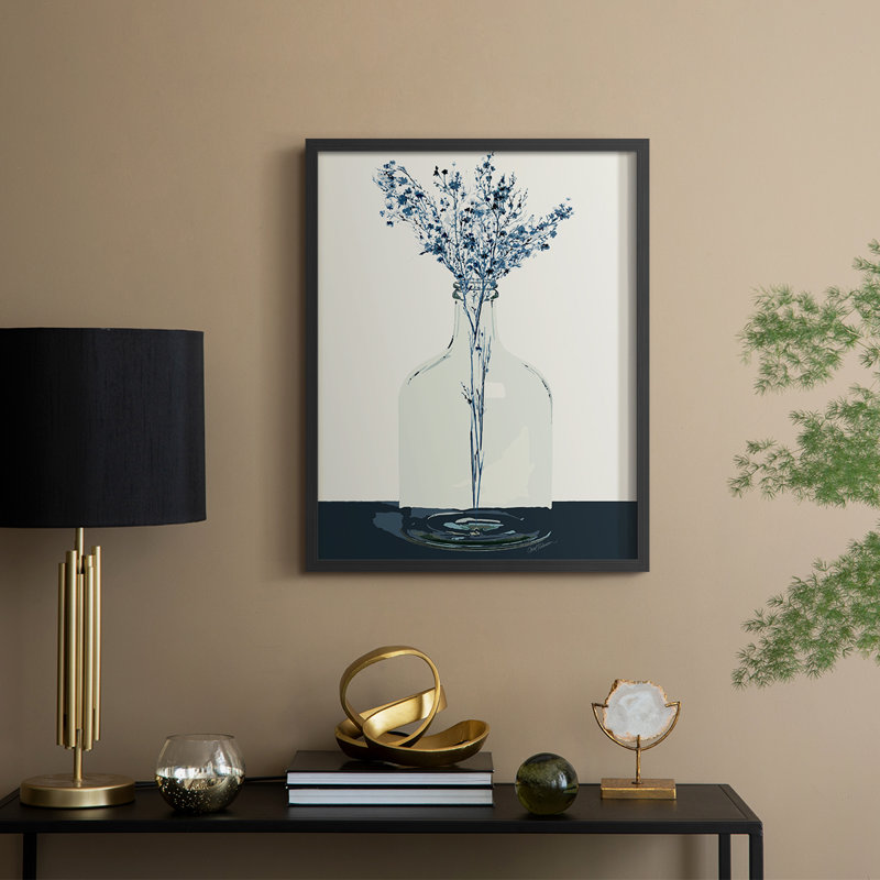 «Bottled Lace II», reproduction encadrée - bois massif, Noir, noir, noir, noir, H 21 po x l 17 po