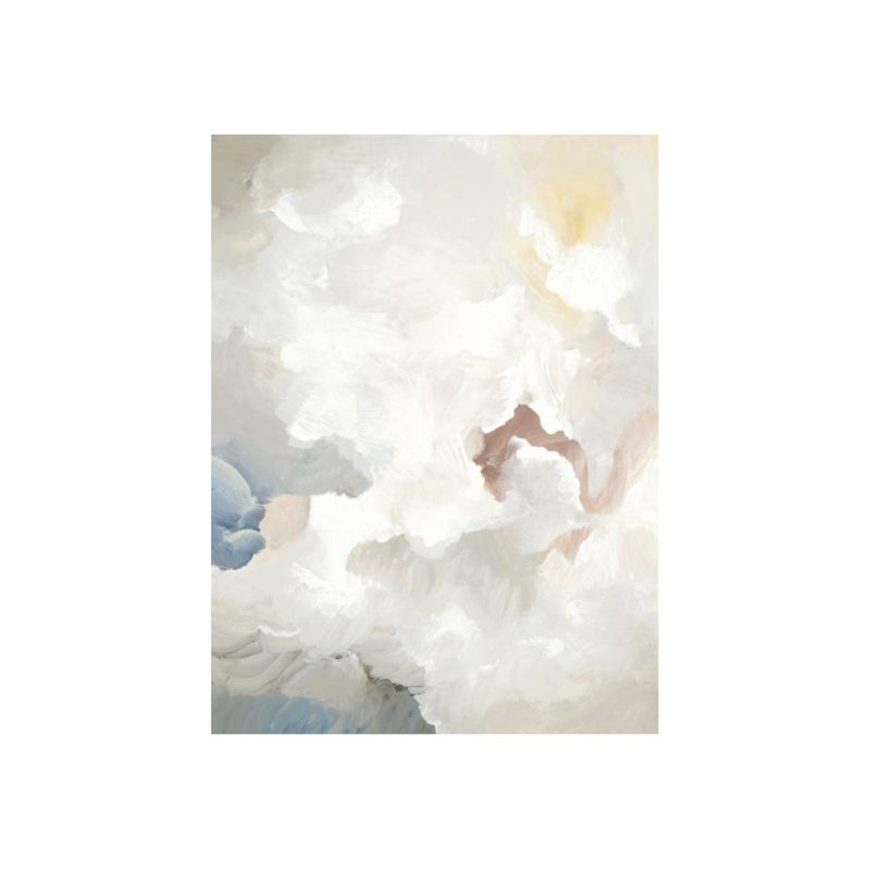 White On Gray Print by Sara Brown, 63" H x 47" W x 2" D, Glass Coat