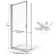 Sopora 26.25'' - 28'' W x 67'' H Pivot Framed Shower Door with Pattern Glass