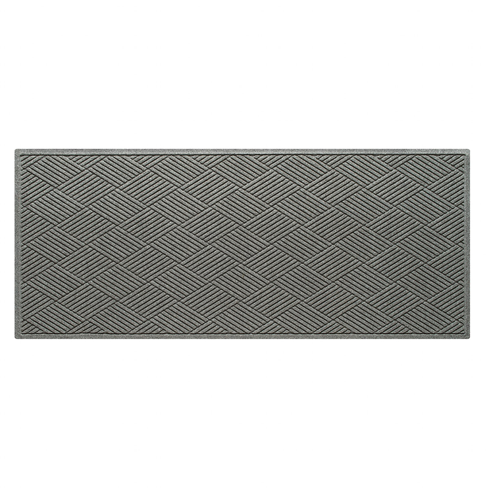 Waterhog Diamonds Indoor Outdoor Doormat, Medium Gray, Runner 3' x 10'