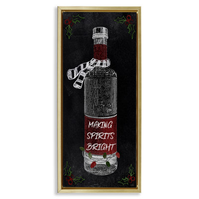 "Make Spirits Bright Bottle Canvas" par Natalie Carpentieri