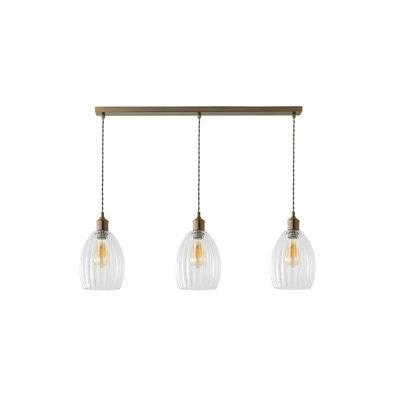 3 - Light Brushed Brass Pendant