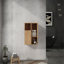 Armoire de salle de bain latérale, portes à fermeture douce, conception à fixation flottante, chêne imitation (emballage KD)-1491499293
