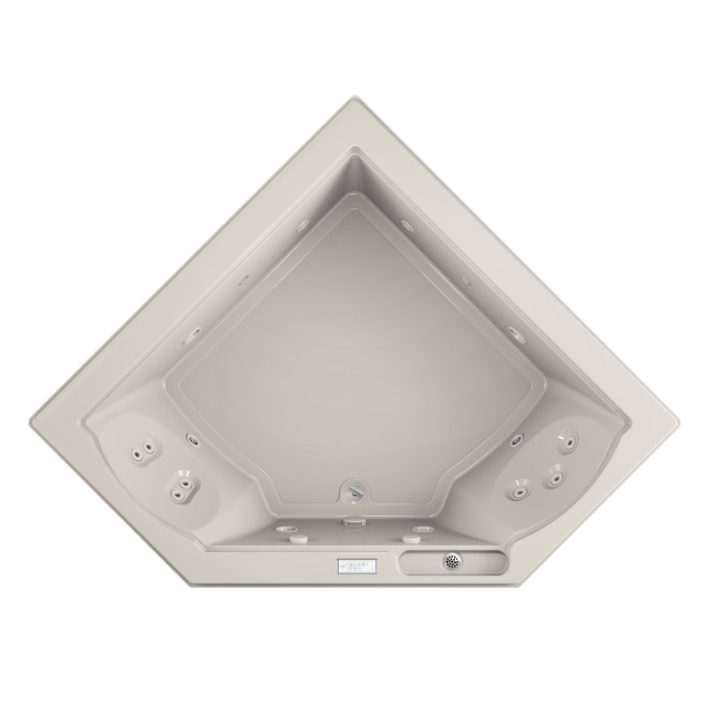 Baignoire tourbillon d'angle 66 po. X 66 po. Fuzion® Chroma Whisper, Huître
