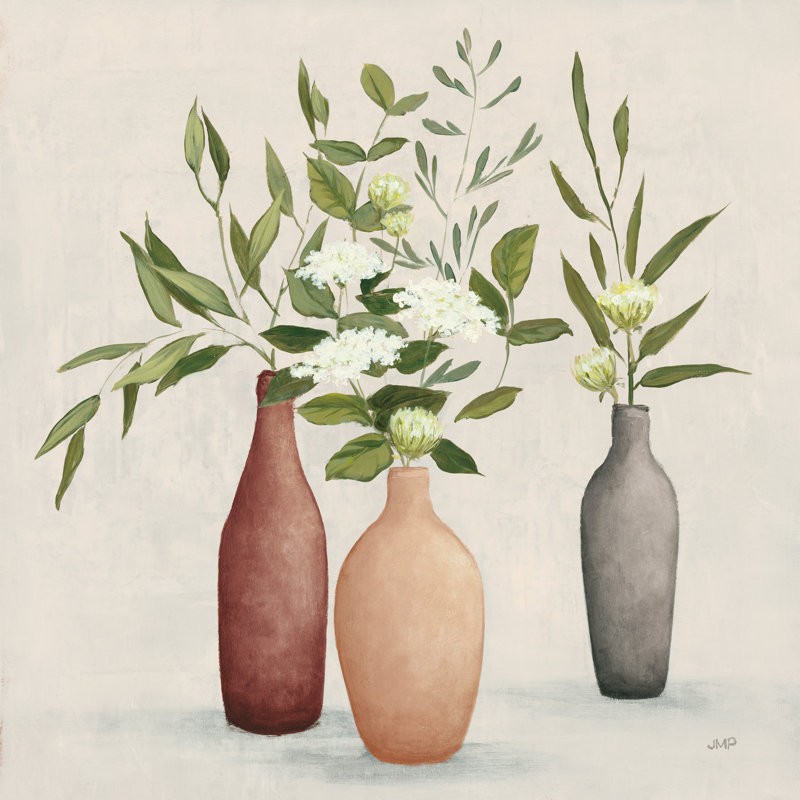 Bouquet naturel I gris, H 30 po x l 30 po