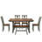 Farmhouse Style 6-Piece Dining Set with Multifunctional Bench-692136239