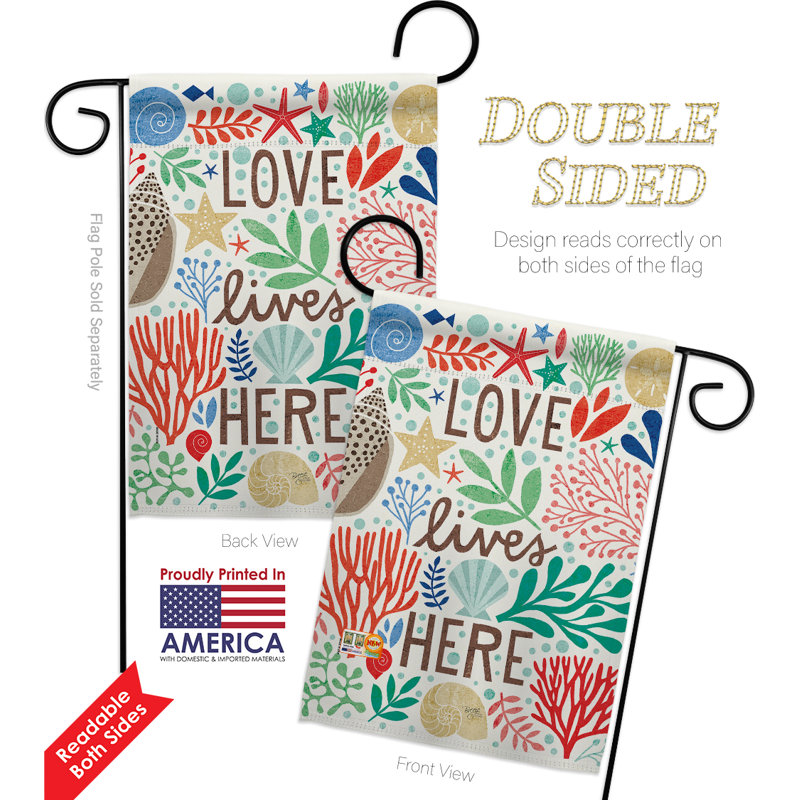 Ensemble de drapeaux 18 x 13 po Love Lives Here
