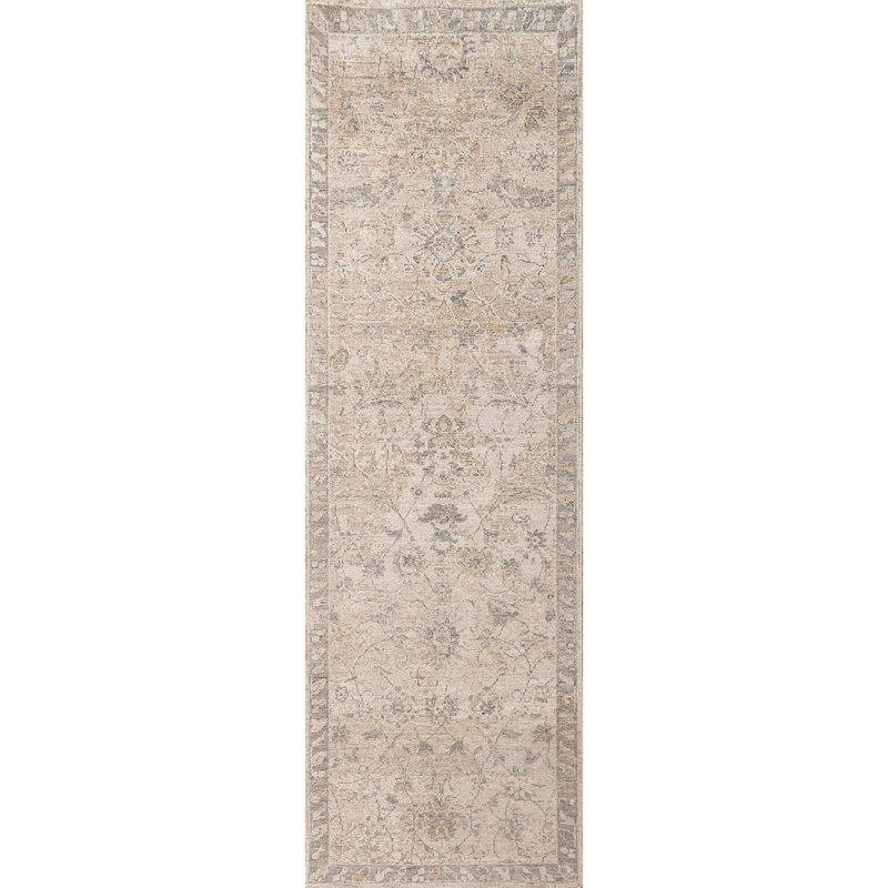 Tapis noué à la main, Tapis de couloir 2 pi 6 po x 8 pi