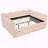 Gingham Daybed Storage Drawers USB Port Wave Shaped Linen Fabric-319670698-319670696