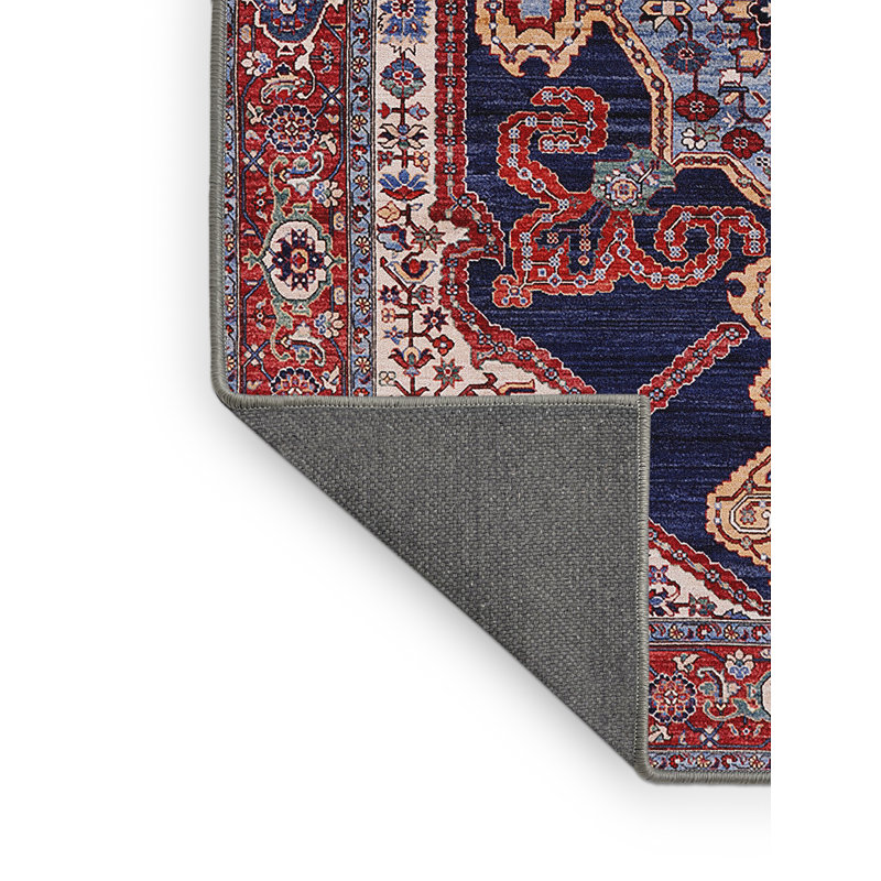 Tapis oriental bleu / rouge, Rectangle 4 pi x 6 pi