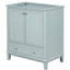 Meuble-lavabo moderne, 76 cm, base de meuble-lavabo avec tablette pratique de 76 cm - Bois massif, multifonctionnel avec portes et tiroir, étagère réglable, autoportant, assemblage requis