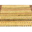 Tapis en laine brun/beige 4 pi x 6 pi 2 po one-of-kind à la main noué la new age Nash