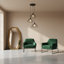 Luminaire suspendu rustique 3 lumières