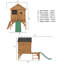 Mercia Snug Playhouse with Tower & Slide-1075973928