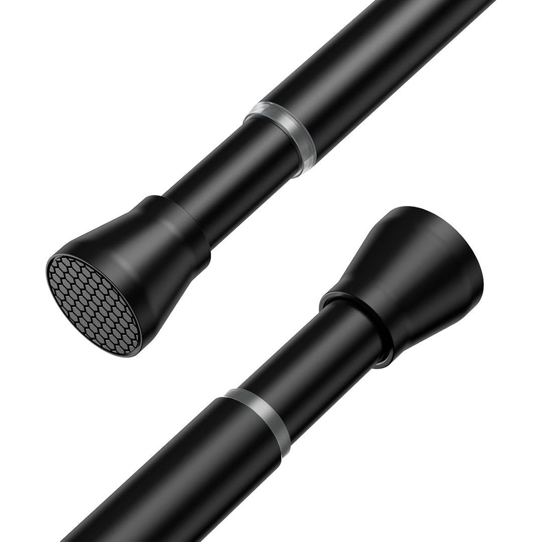 Shower Curtain Pole 115-195 Cm,Extendable Curtain Poles, No Drilling , Tension Rods