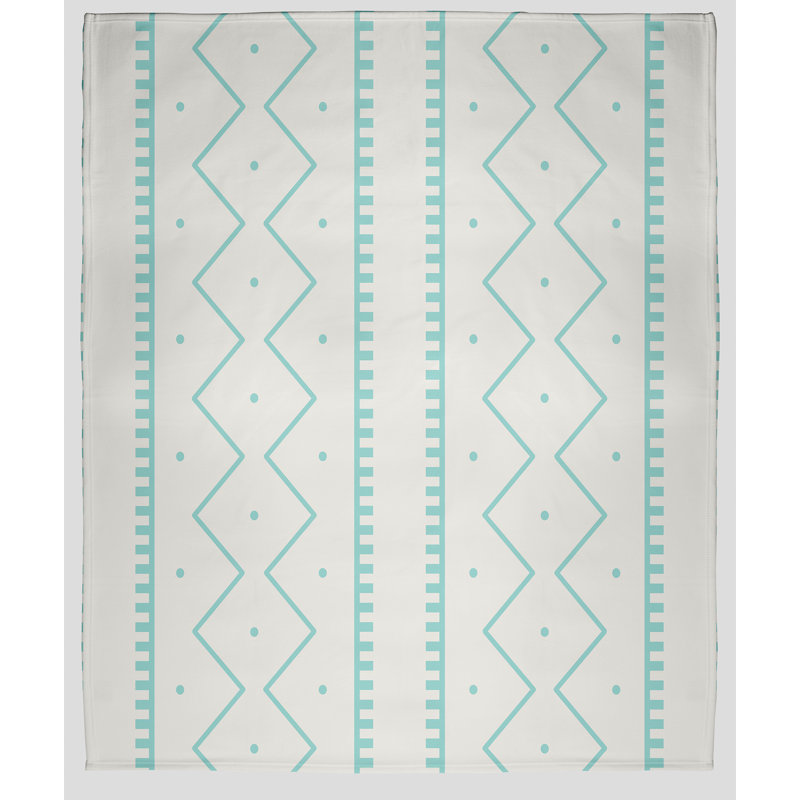 Couverture en molleton Mudcloth, L 50 po x L 60 po, Poivre