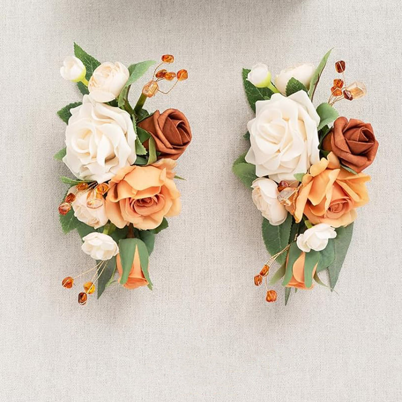 2 pièces fleurs de mariage, fleurs artificielles