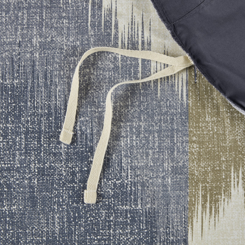 Alpine Printed Cotton Duvet Cover Set, King/Cal. King Duvet Cover + 2 King Shams, Blue