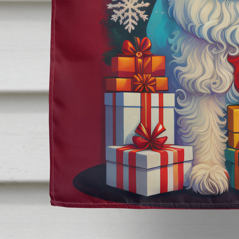 Drapeau de maison de Noël en polyester double face H 40 po x l 28 po