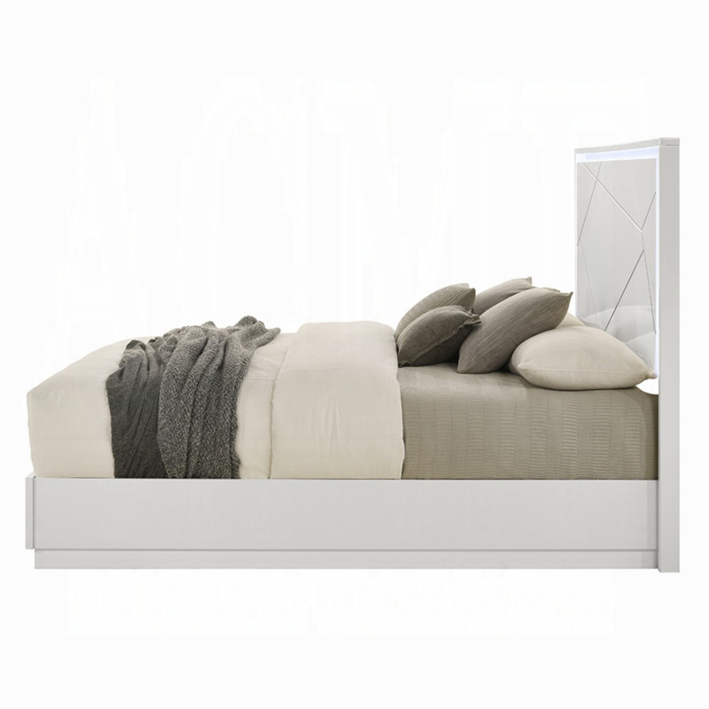 Cadre de lit de style moderne et moderne, mobilier de chambre contemporain, Grand lit