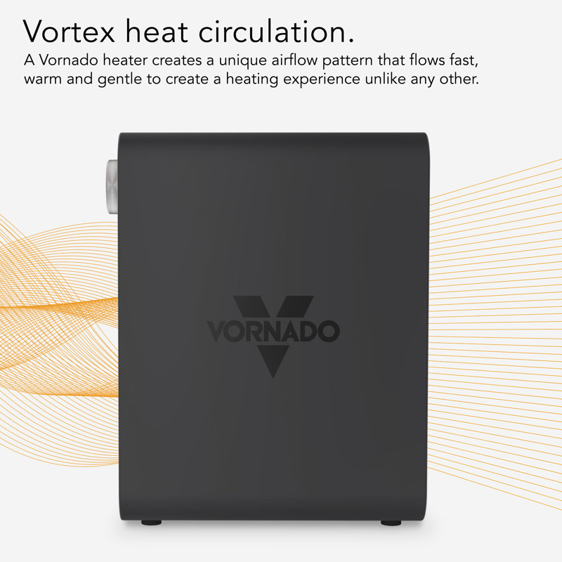 Vornado Gray Electric Space Heater with Thermostat and Auto Shut-off