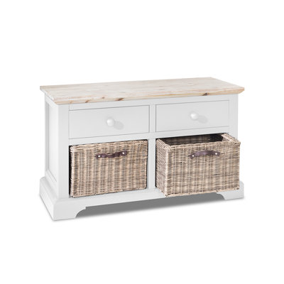 Doria Solid Wood Storage Bench