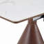 Table de salle à manger extensible à dessus en pierre avec motif en marbre blanc, 55,1 po à 78,7 po-130188432