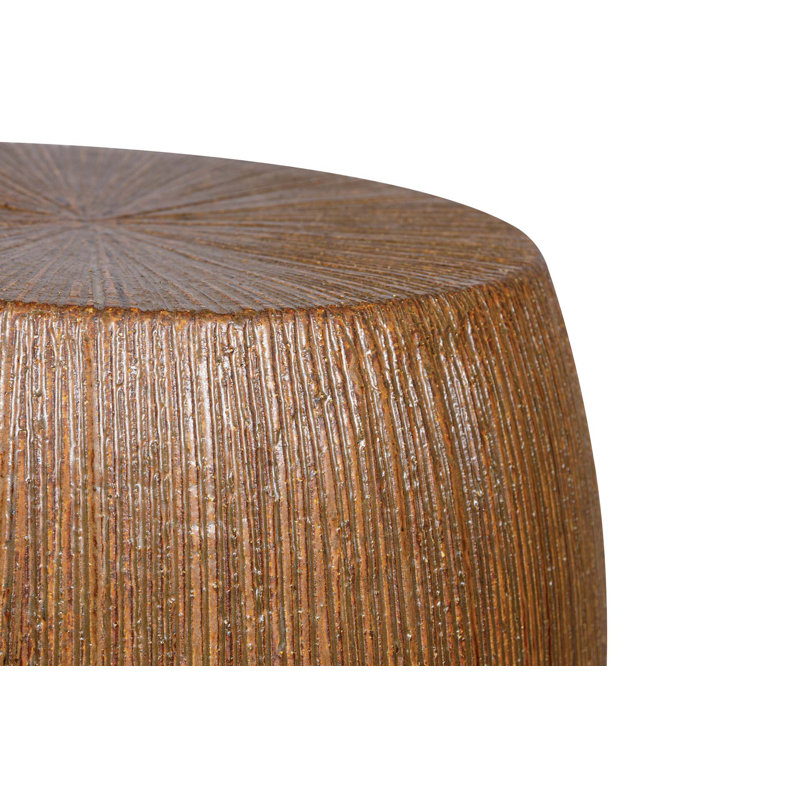 Provenance Signature Outdoor Round Side Table, Hazelnut
