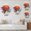 Bouquet de nature morte abstraite de gerberas rouges - horloge murale traditionnelle-59914290