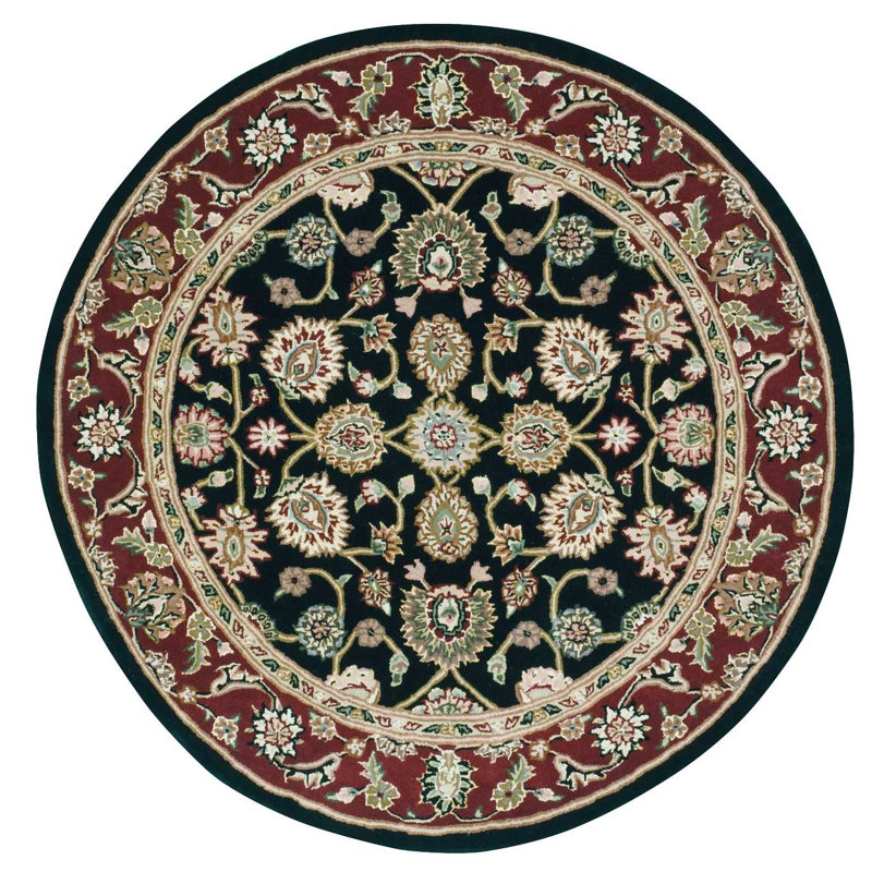 Ellerswick Wool Oriental Indoor Rug, Round 4'