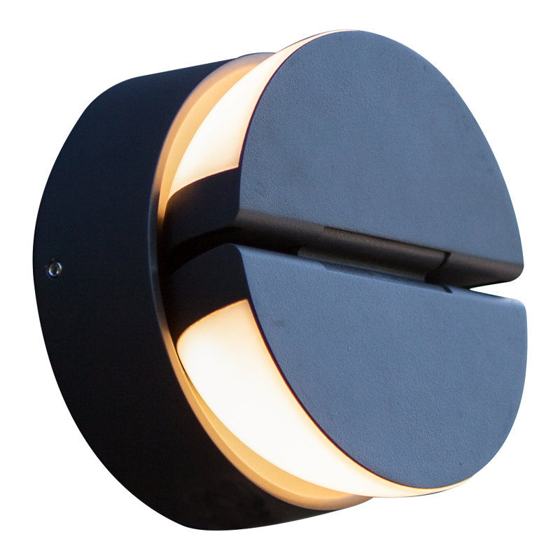 Tukhayr Black Integrated LED Outdoor Armed Sconce