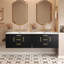 Meuble-lavabo mural 36 po avec lavabo en résine, armoire de rangement flottante avec 2 tiroirs, armoire de salle de bain en bois massif