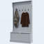 Arbre d'entrée 38 po 3-en-1 avec banc de rangement, portemanteau et rangement pour chaussures, gris-436276430